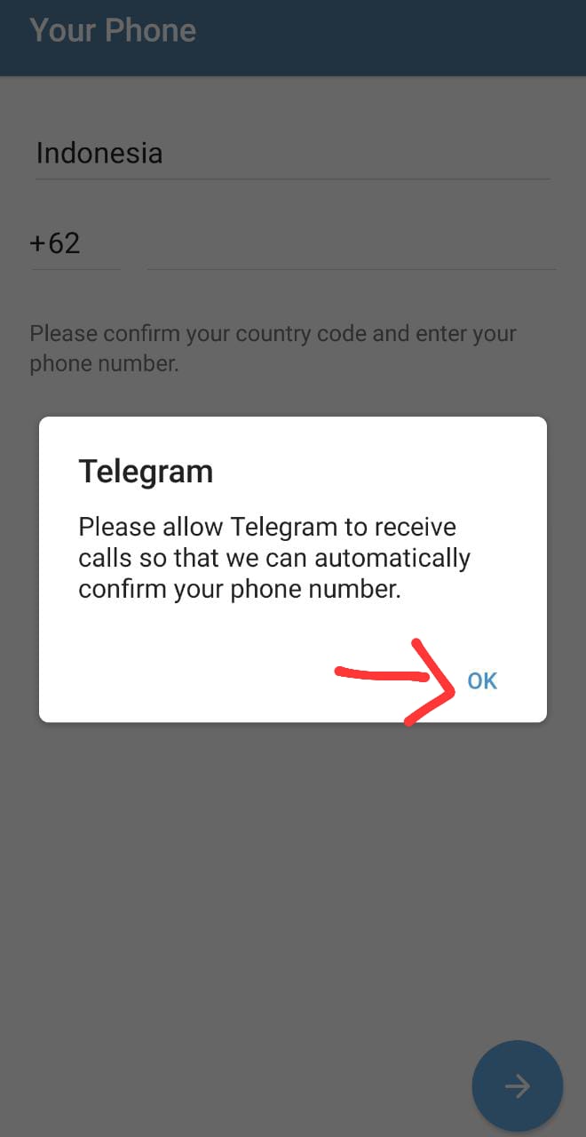 ijinkan telegram mengakses panggilan