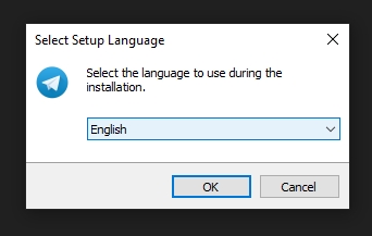pilih bahasa lalu klik ok