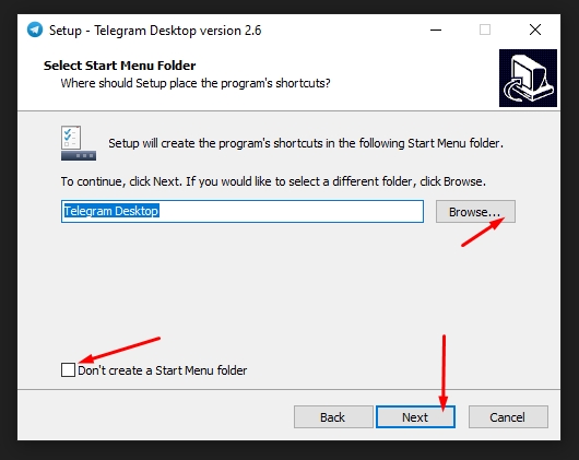 start menu folder